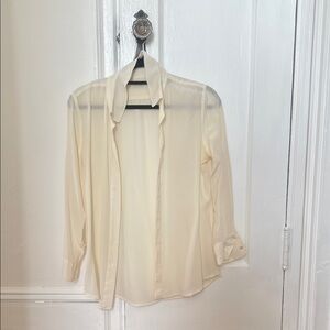 Everlane 100% Silk Off White Button Down